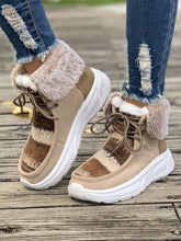 Botas de nieve de lana tejida con costuras más polar
